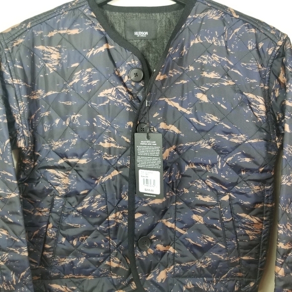 HUDSON LOS ANGELES Reversible Black/Brown Quilted Barn Jacket - Picture 5 of 12